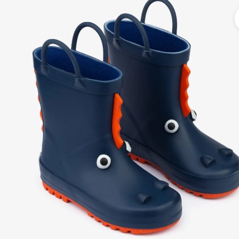 Botas de dinosaurio azul marino