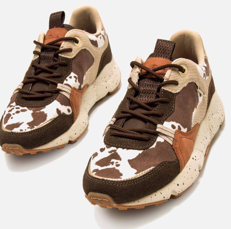 Zapatillas estampado vaca